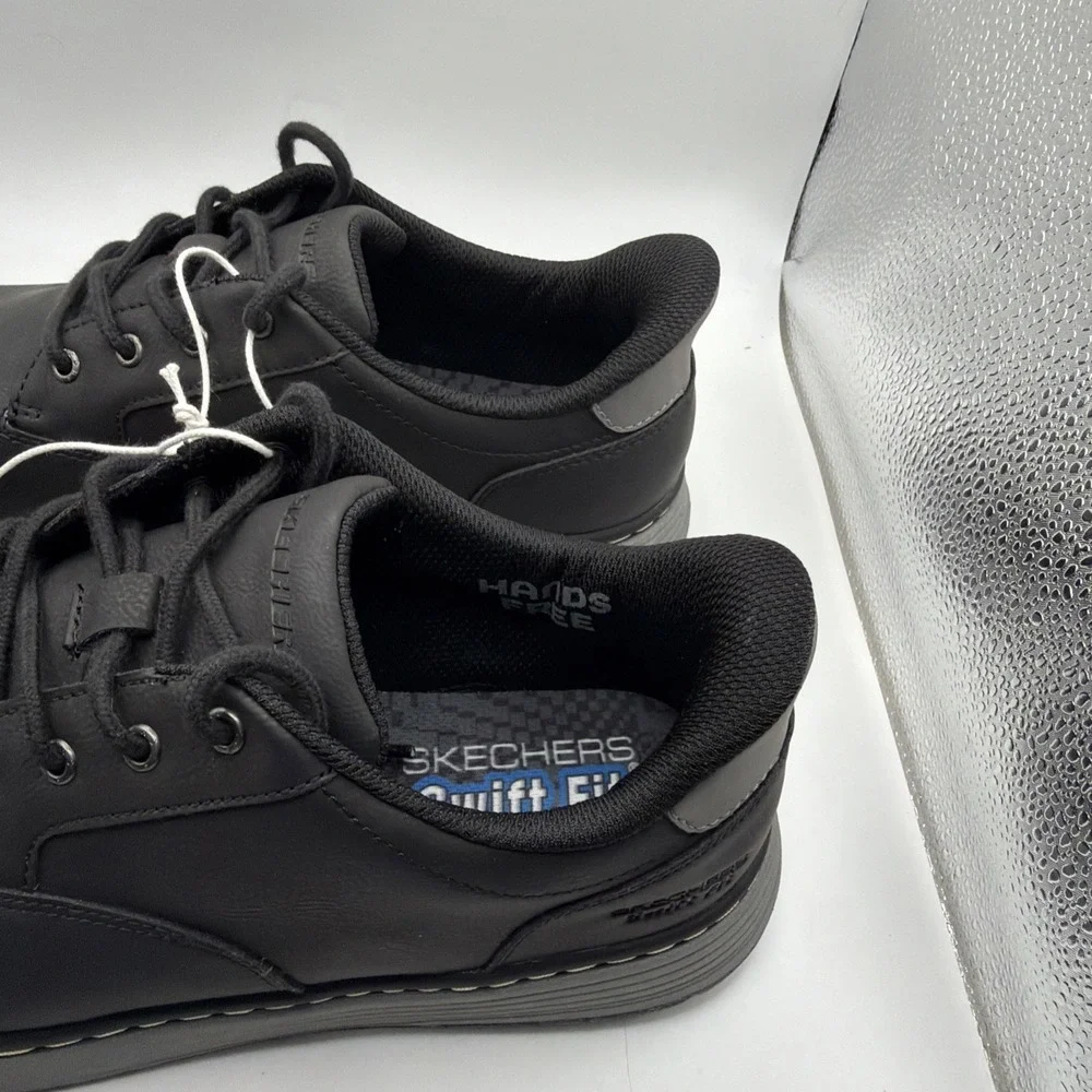 Skechers‎ hands-free swift Fit men's Slip On Black No Bending Shoe. Size 8.5 New